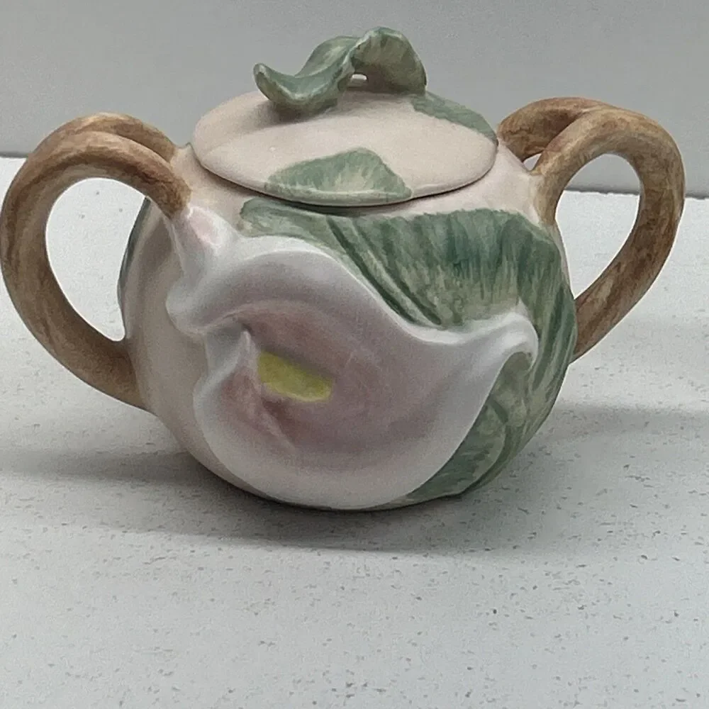 Fritz & Floyd Calla Lily 1987 Tea Pot Decorative‎ Collectible Hand Painted Japan